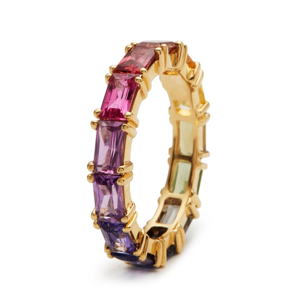 Anillo 5 Colores con Cristales